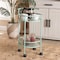 Baxton Studio Newell MidCentury Modern Mint Green Finished Metal 2Tier Kitchen Cart 213-12480-ZORO - alternate 1